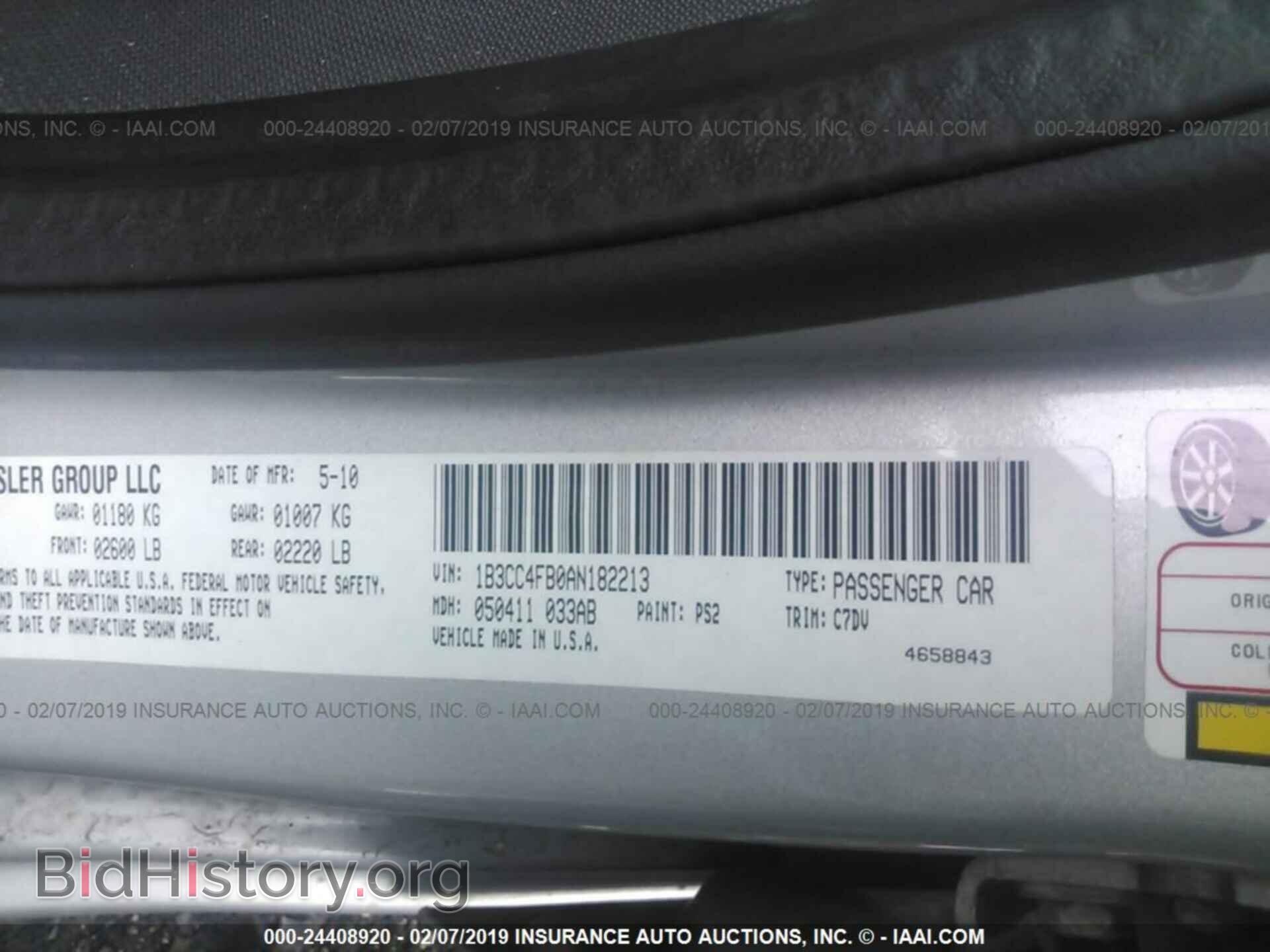 2010 DODGE AVENGER - VIN: 1B3CC4FB0AN182213 - Фото 9