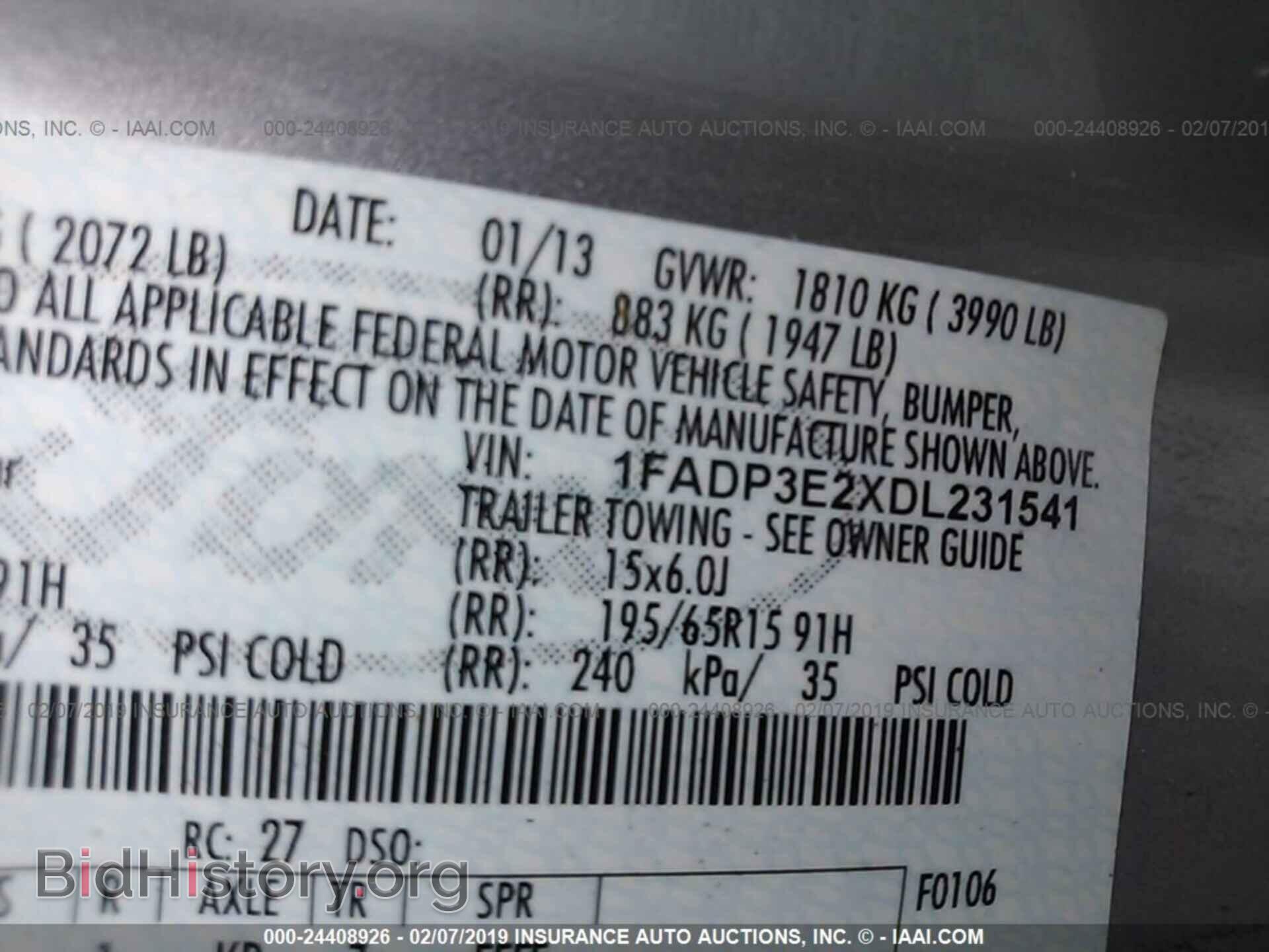 2013 FORD FOCUS - VIN: 1FADP3E2XDL231541 - Photo 9