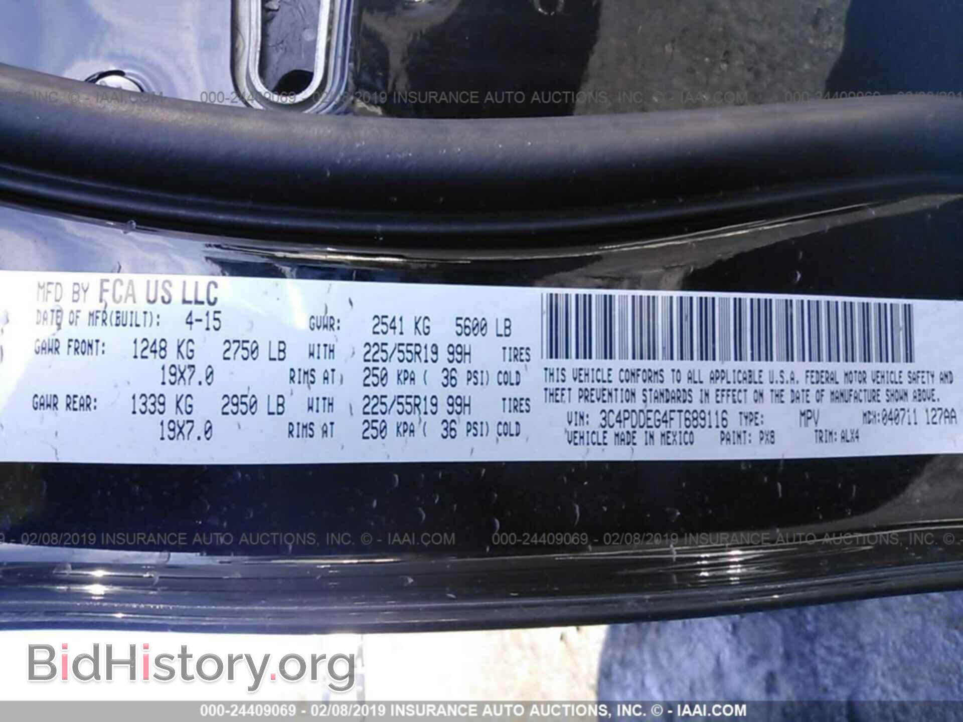 2015 DODGE JOURNEY - VIN: 3C4PDDEG4FT689116 - Photo 9