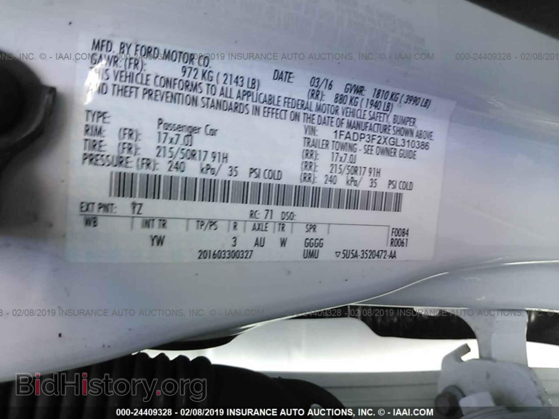 2016 FORD FOCUS - VIN: 1FADP3F2XGL310386 - Photo 9