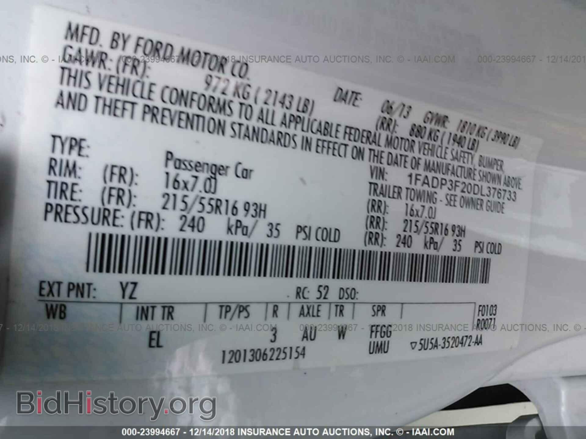 2013 FORD FOCUS - VIN: 1FADP3F20DL376733 - Photo 9