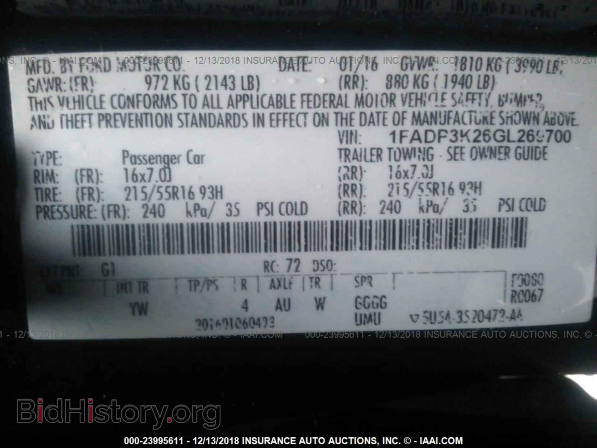 2016 FORD FOCUS - VIN: 1FADP3K26GL269700 - Photo 9