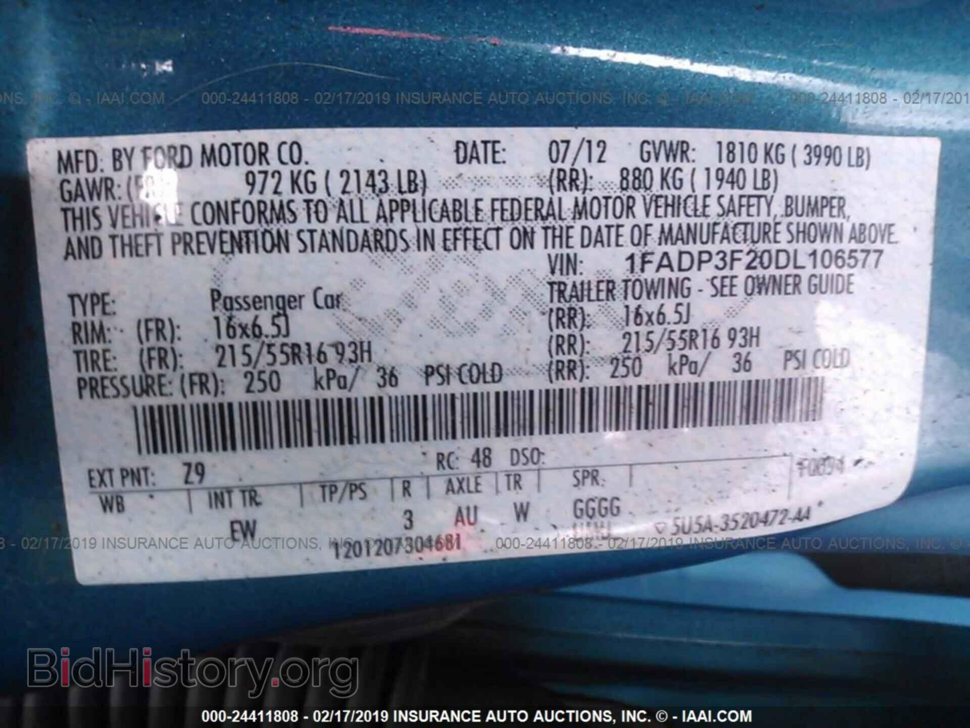 2013 FORD FOCUS - VIN: 1FADP3F20DL106577 - Photo 9