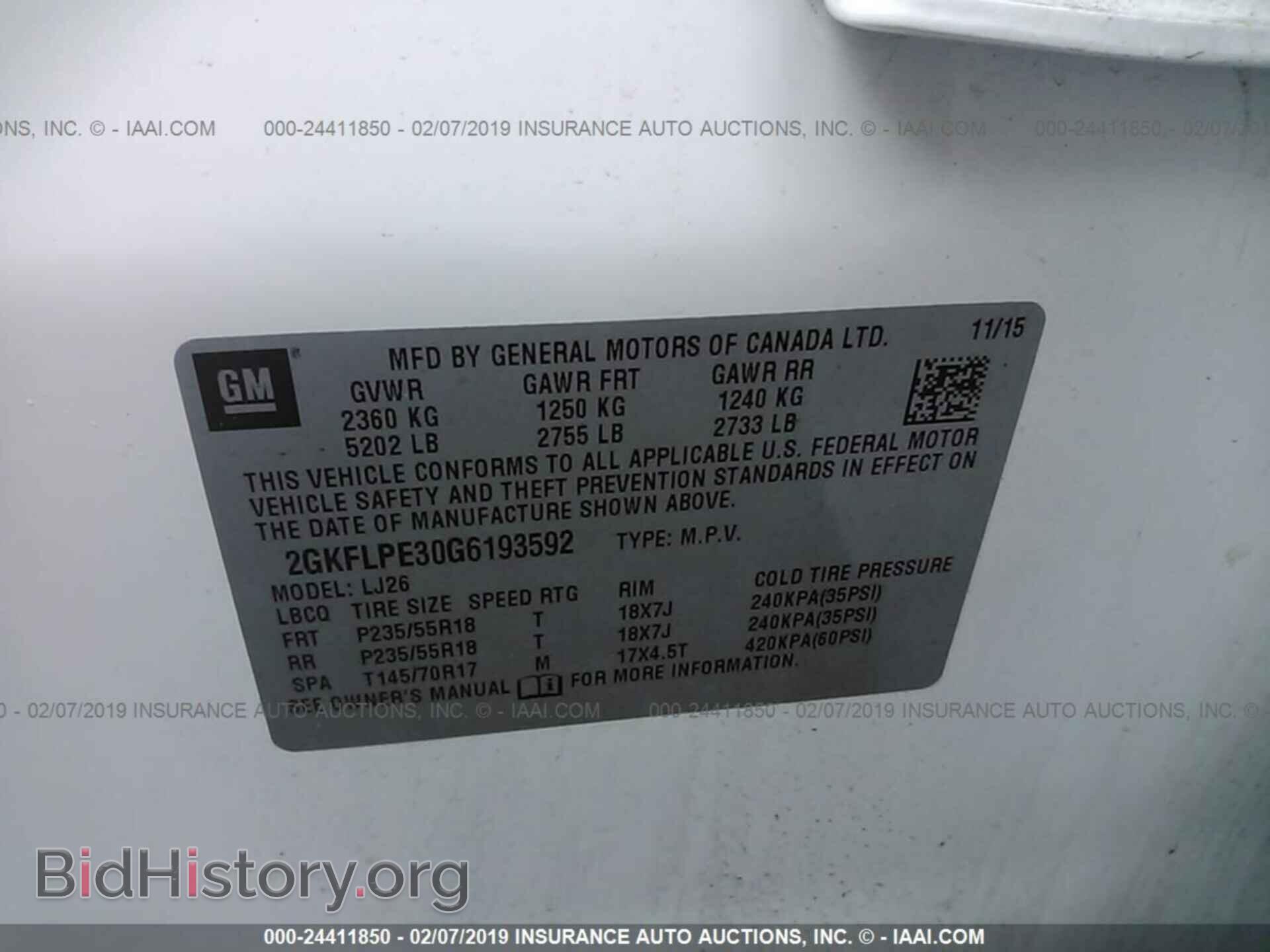 2016 GMC TERRAIN - VIN: 2GKFLPE30G6193592 - Фото 9