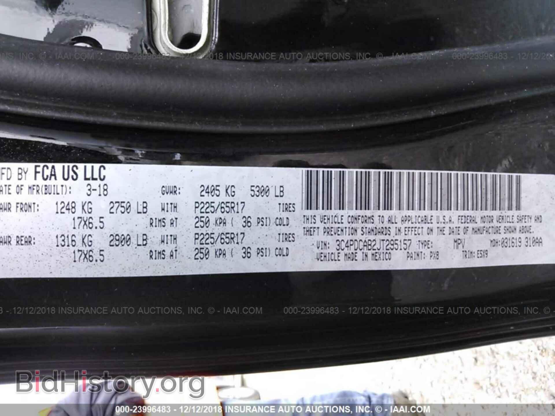 2018 DODGE JOURNEY - VIN: 3C4PDCAB2JT295157 - Фото 9