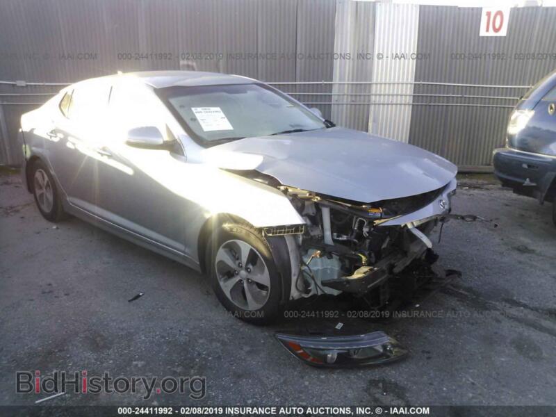 2015 Kia OPTIMA Hybrid (VIN KNAGM4AD5F5083638) — photo 1 of 10, IAAI, damage: front end