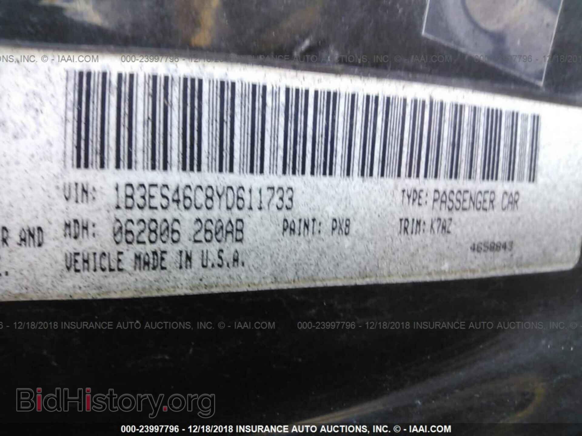 2000 DODGE NEON - VIN: 1B3ES46C8YD611733 - Фото 9