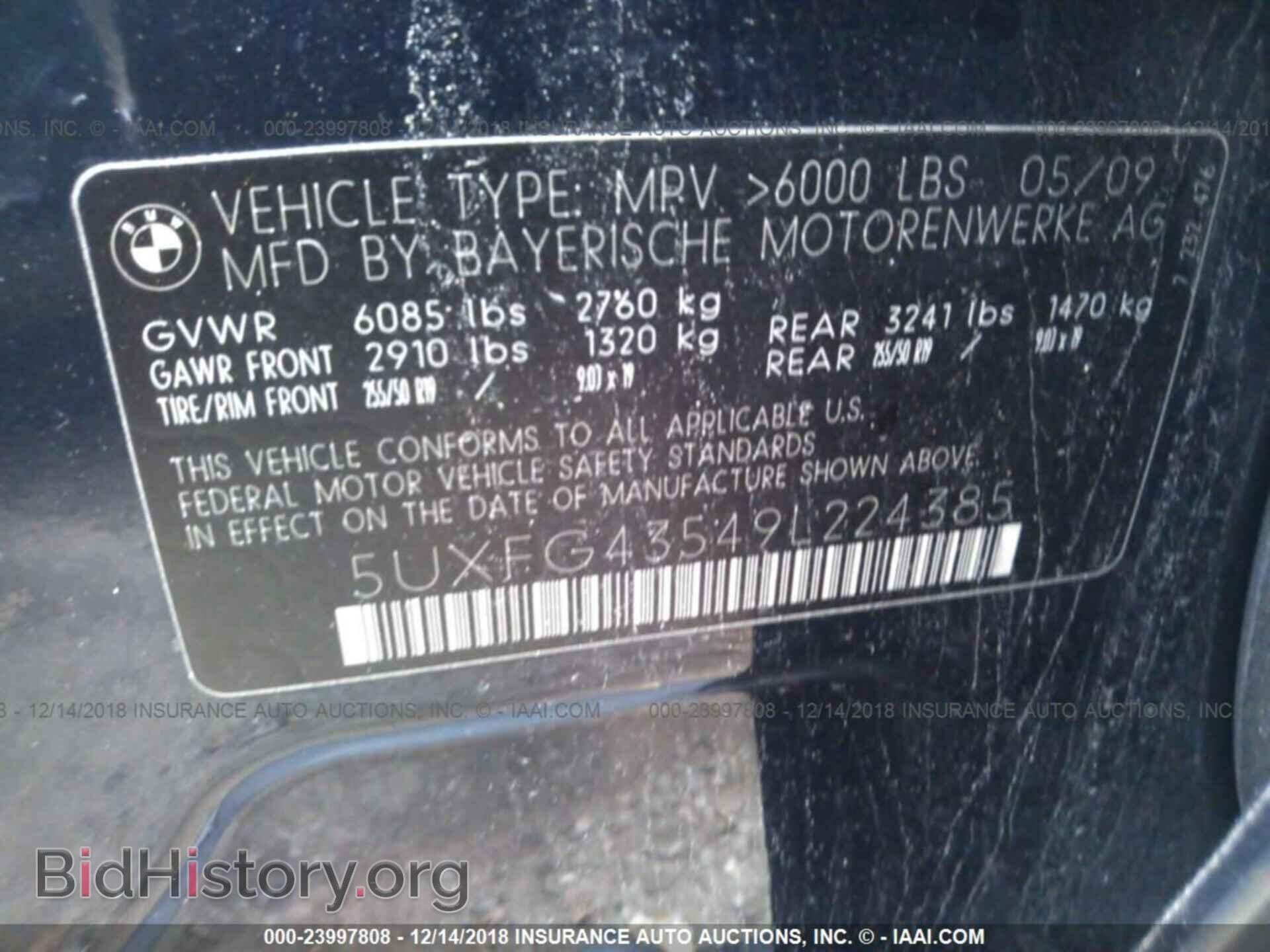 2009 BMW X6 - VIN: 5UXFG43549L224385 - Photo 9