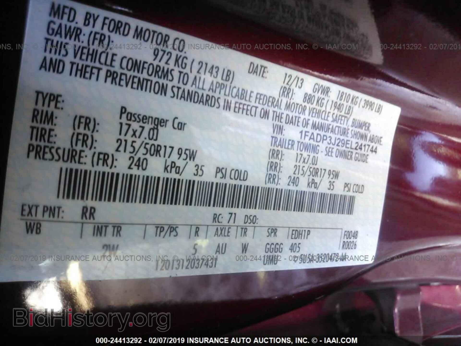 2014 FORD FOCUS - VIN: 1FADP3J29EL241744 - Photo 9