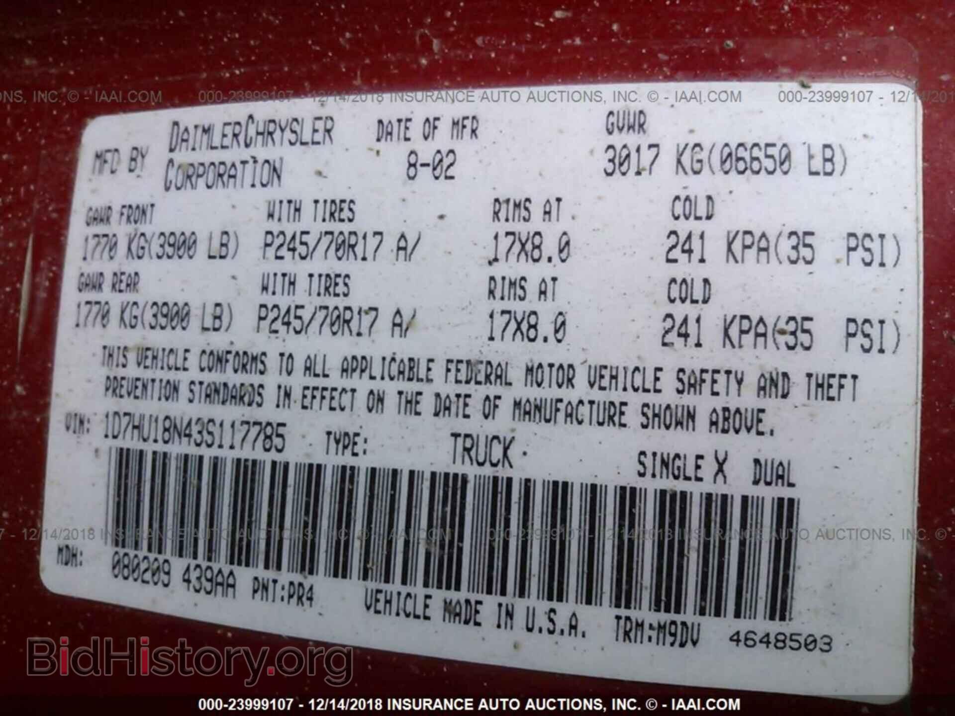 2003 DODGE RAM 1500 - VIN: 1D7HU18N43S117785 - Photo 9