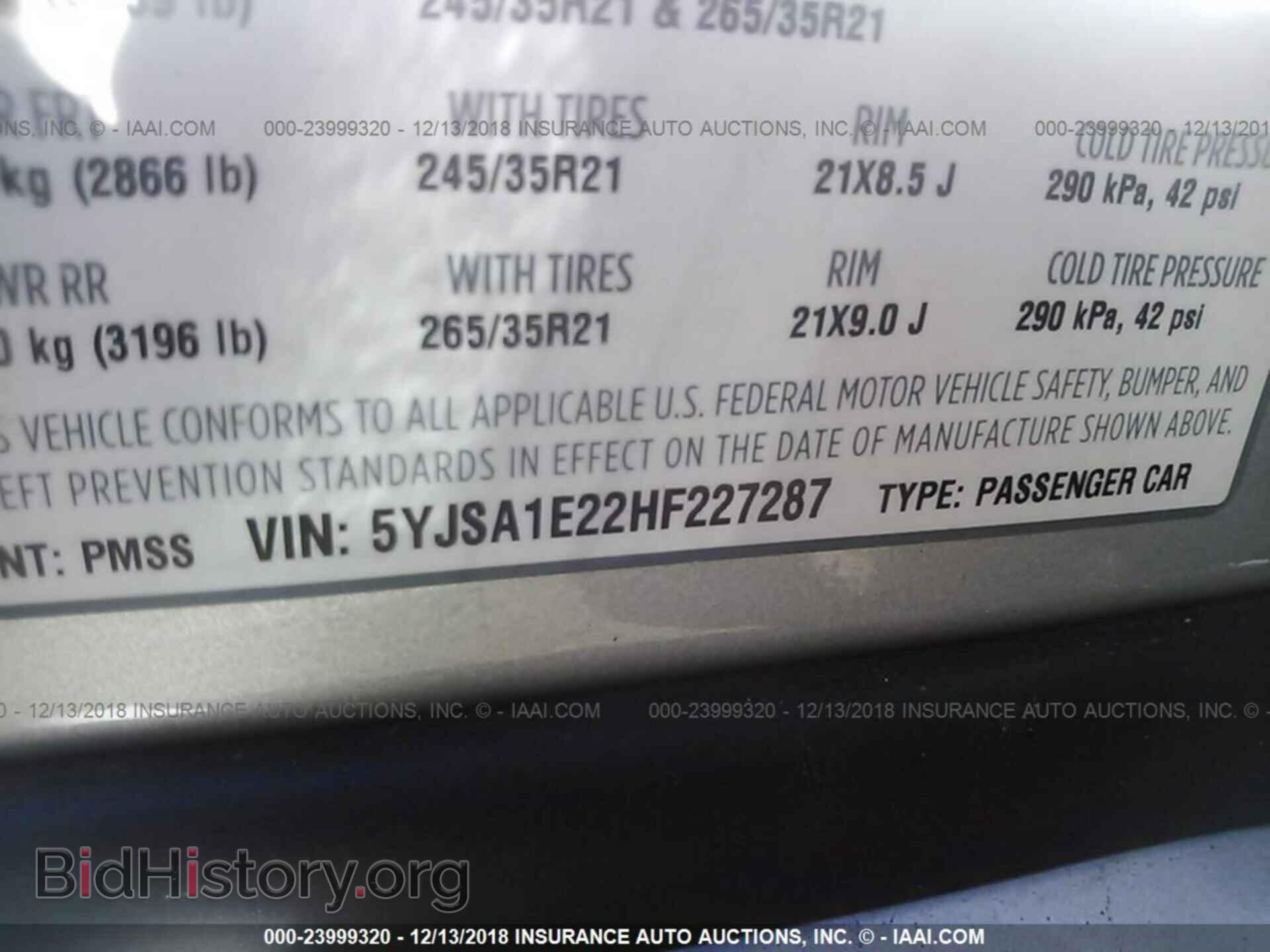 2017 TESLA MODEL S - VIN: 5YJSA1E22HF227287 - Photo 9