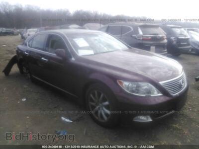 2008 Lexus LS, бордовый — VIN JTHBL46F585080203, IAAI