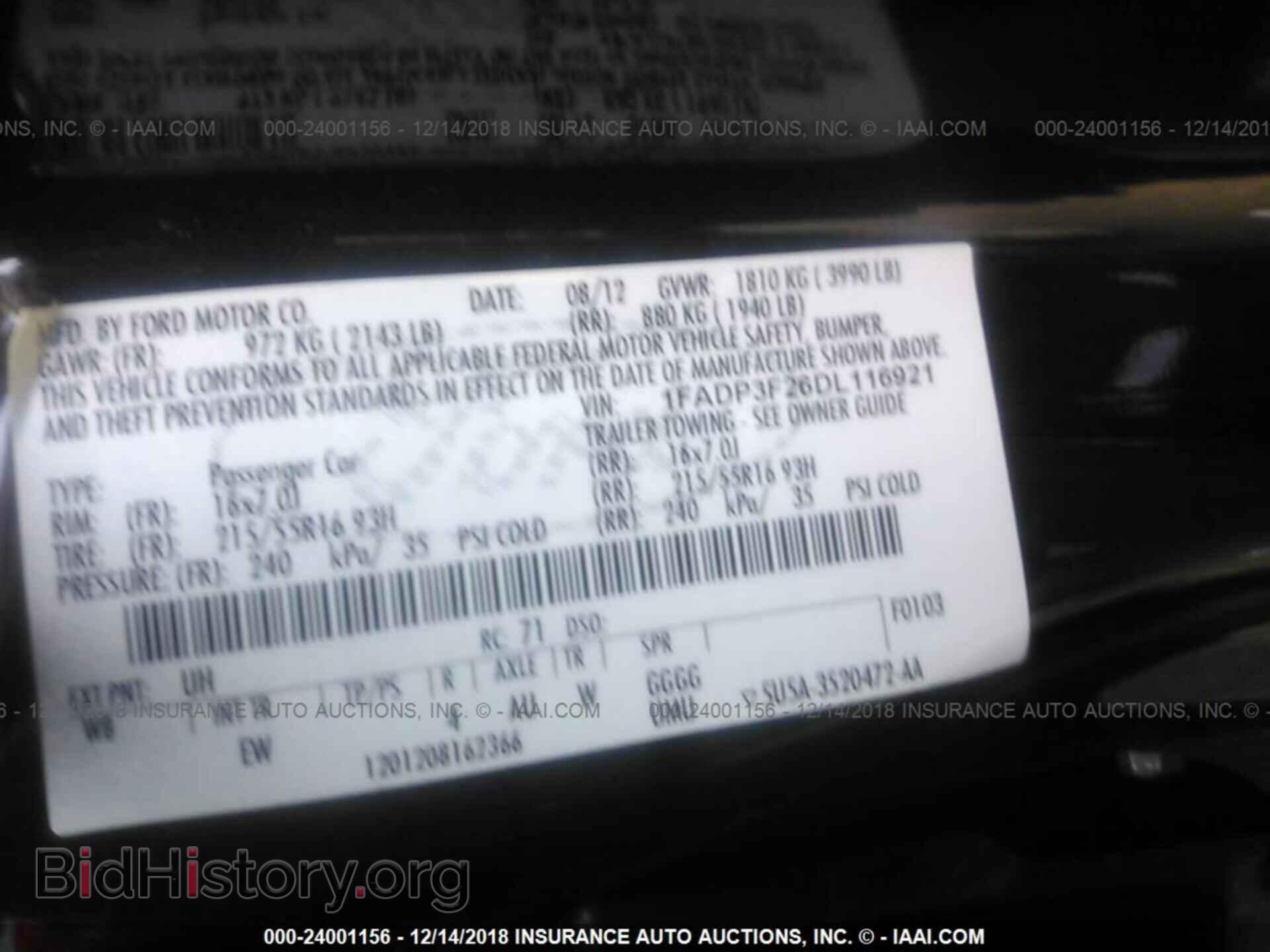2013 FORD FOCUS - VIN: 1FADP3F26DL116921 - Фото 9