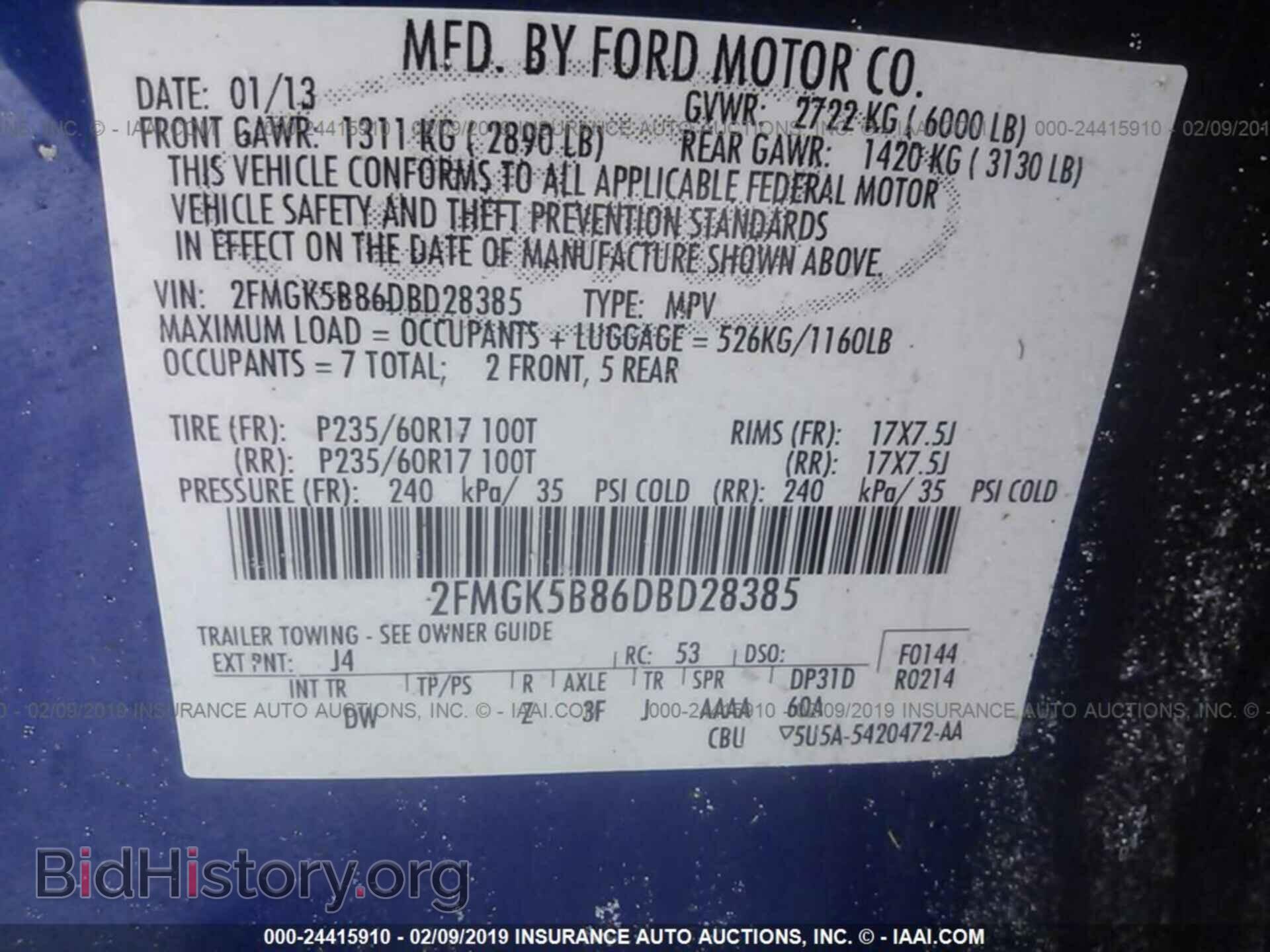 2013 FORD FLEX - VIN: 2FMGK5B86DBD28385 - Photo 9