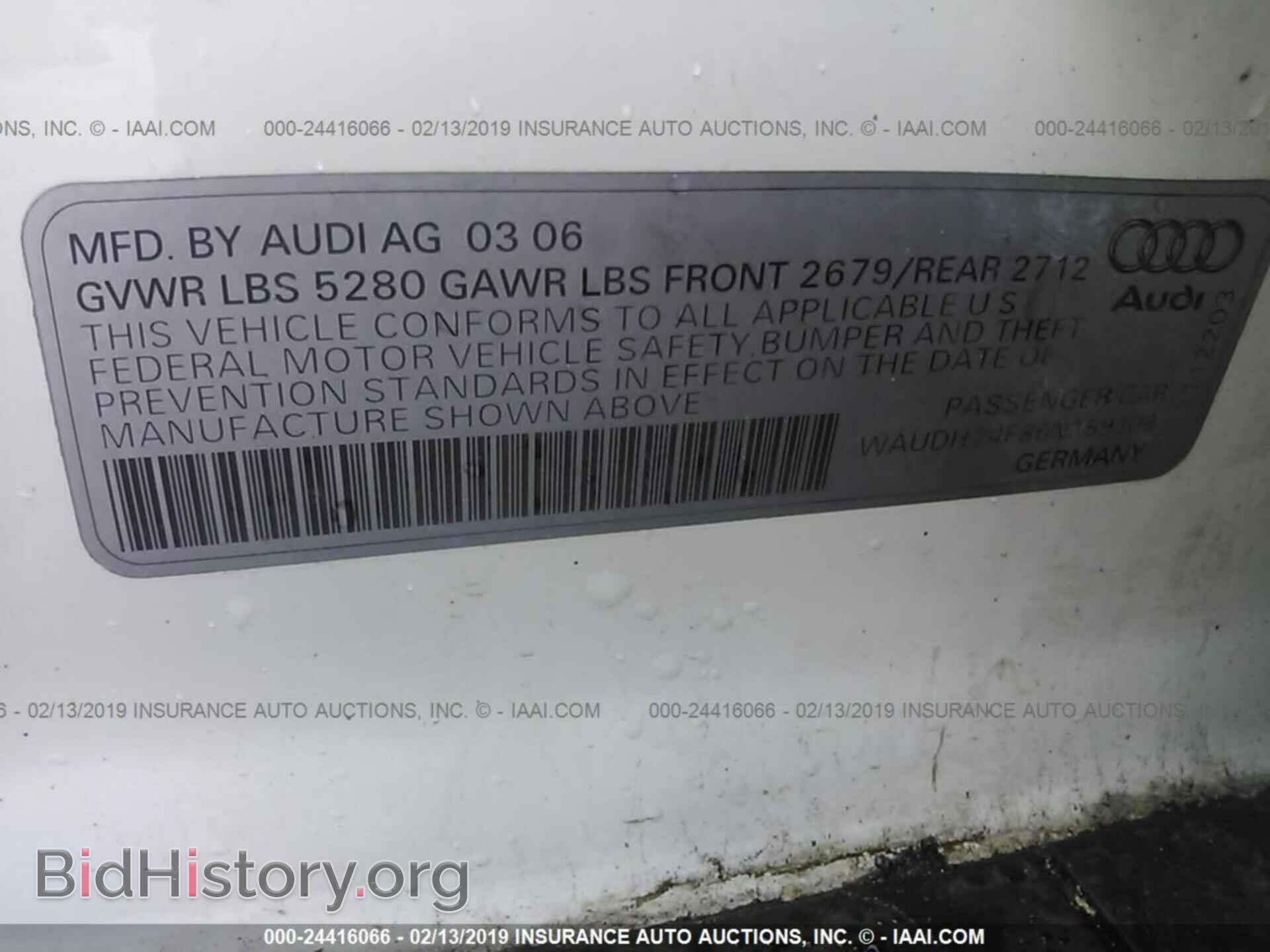 2006 AUDI A6 - VIN: WAUDH74F86N159309 - Фото 9