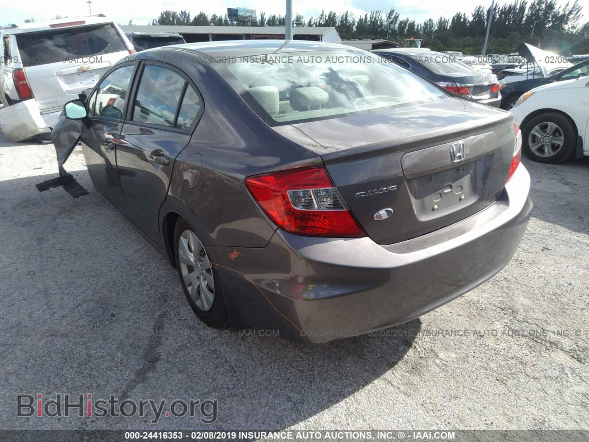 2012 HONDA CIVIC - VIN: 19XFB2F5XCE080227 - Фото 3