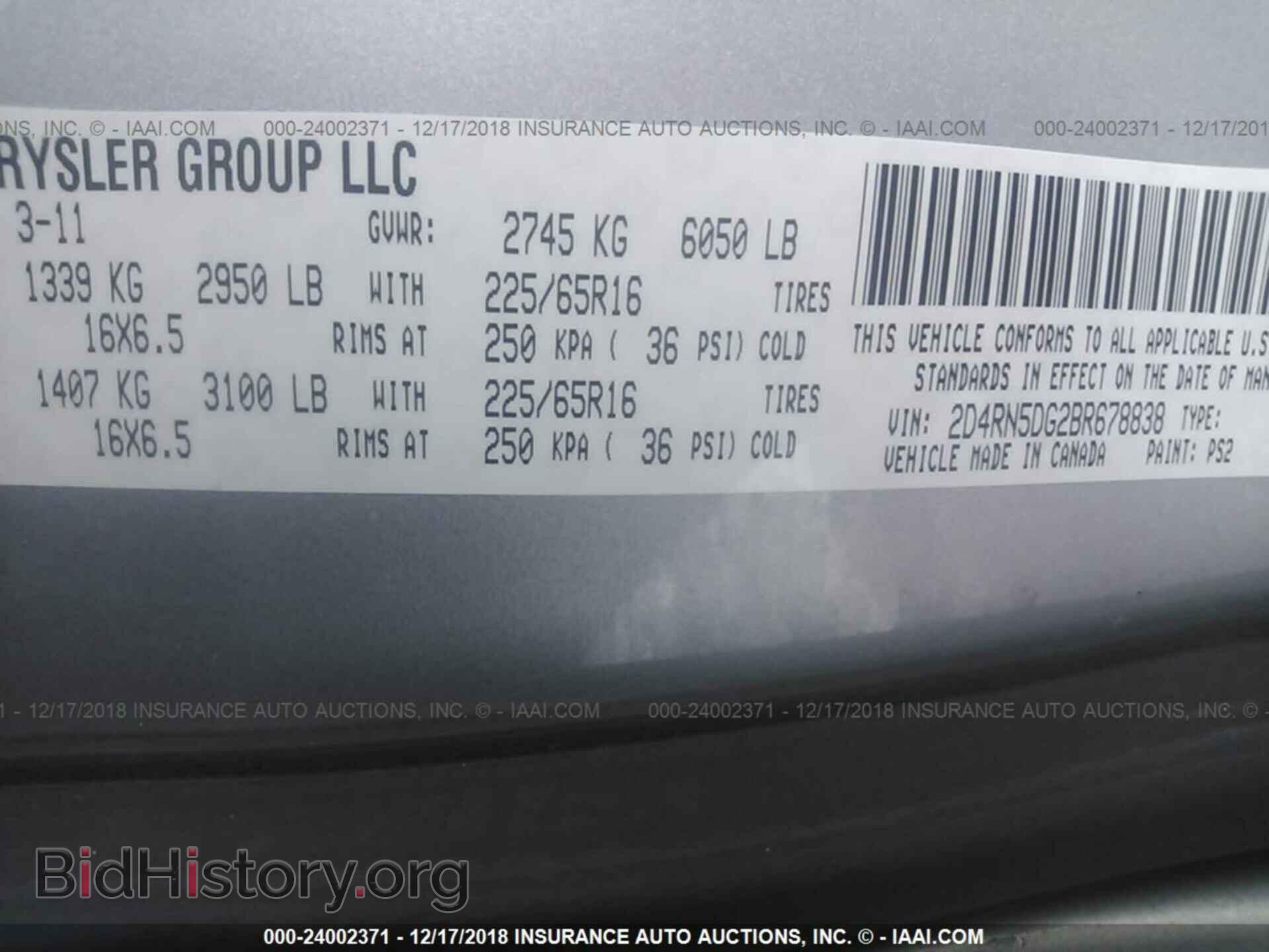 2011 DODGE GRAND CARAVAN - VIN: 2D4RN5DG2BR678838 - Photo 9