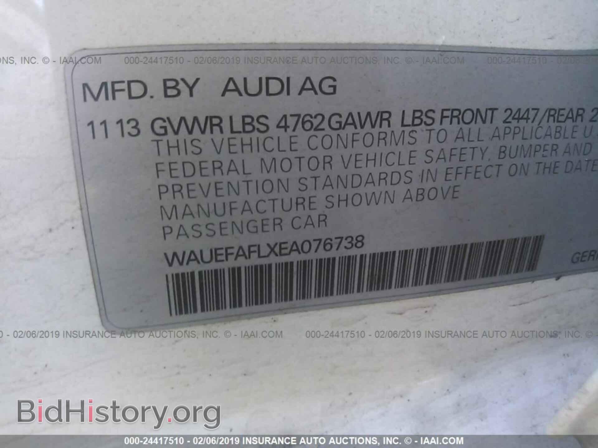 2014 AUDI A4 - VIN: WAUEFAFLXEA076738 - Photo 9