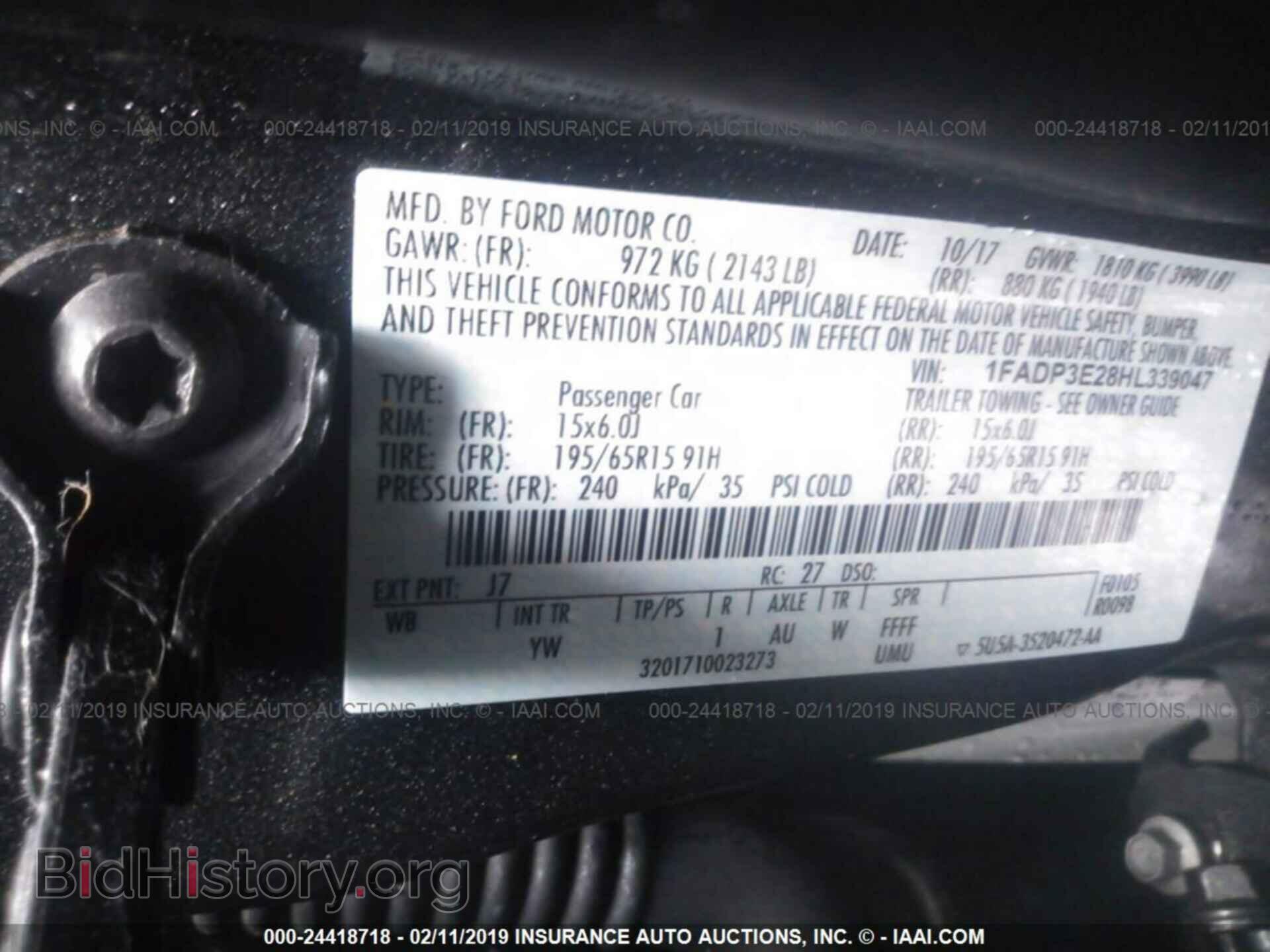 2017 FORD FOCUS - VIN: 1FADP3E28HL339047 - Photo 9
