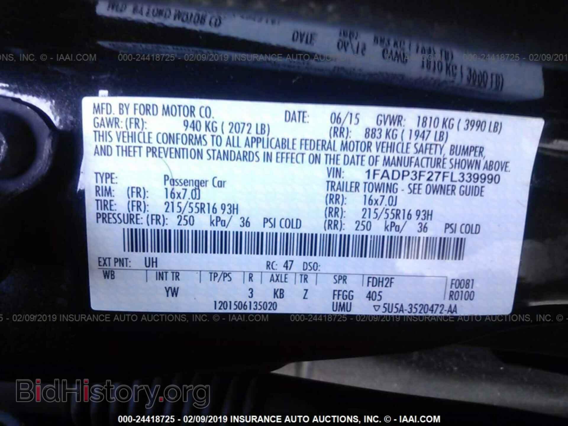 2015 FORD FOCUS - VIN: 1FADP3F27FL339990 - Photo 9