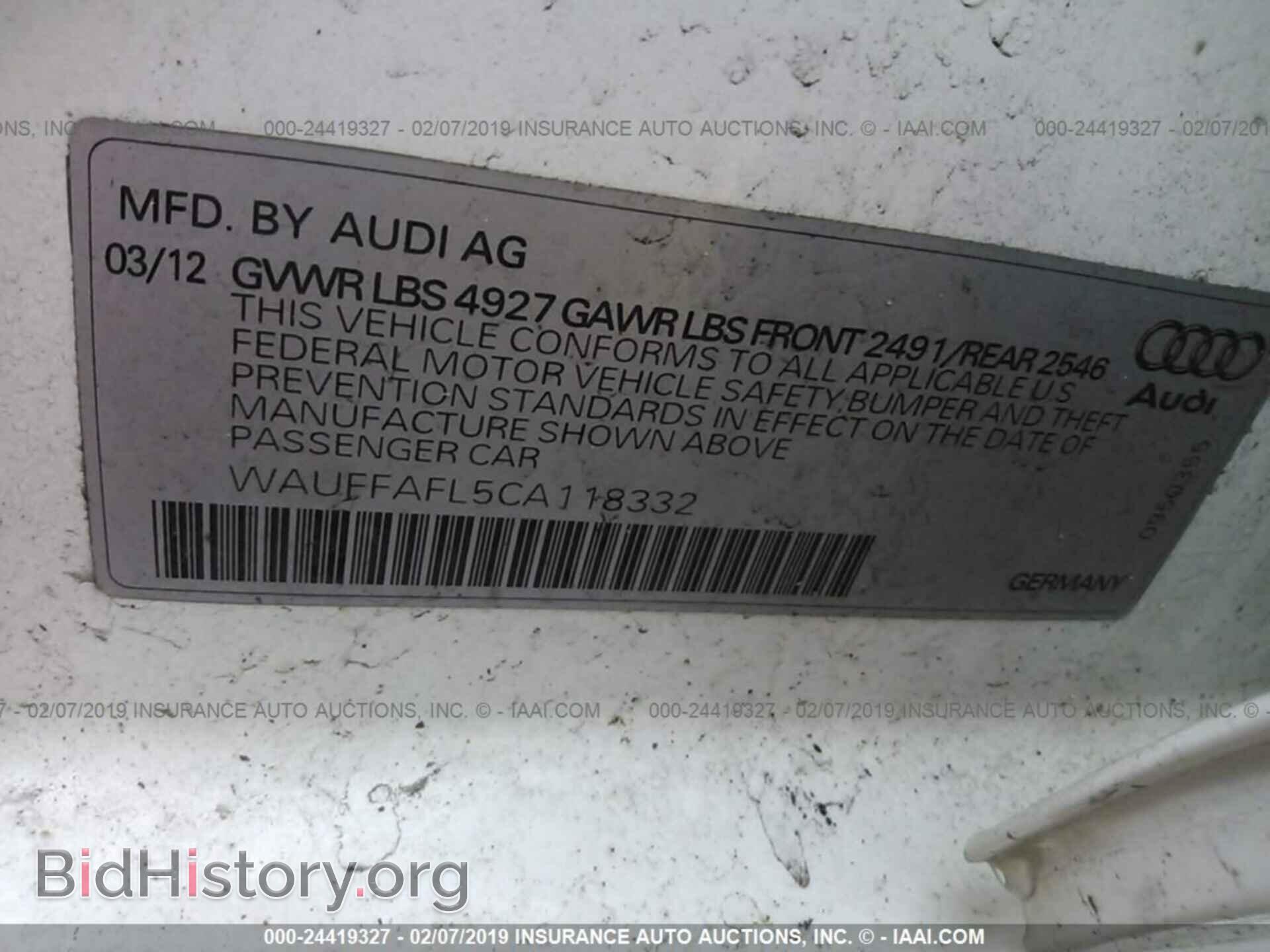 2012 AUDI A4 - VIN: WAUFFAFL5CA118332 - Photo 9