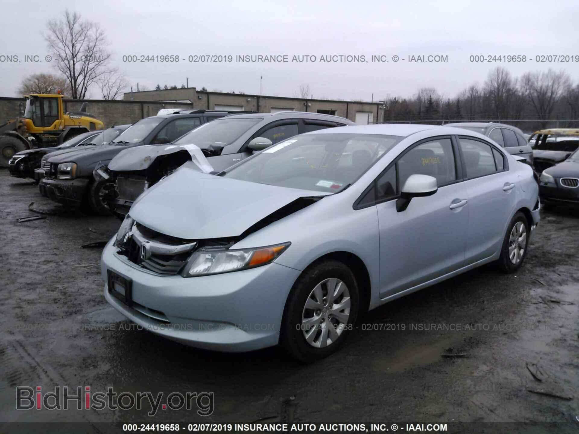2012 HONDA CIVIC - VIN: 2HGFB2F57CH524606 - Фото 2