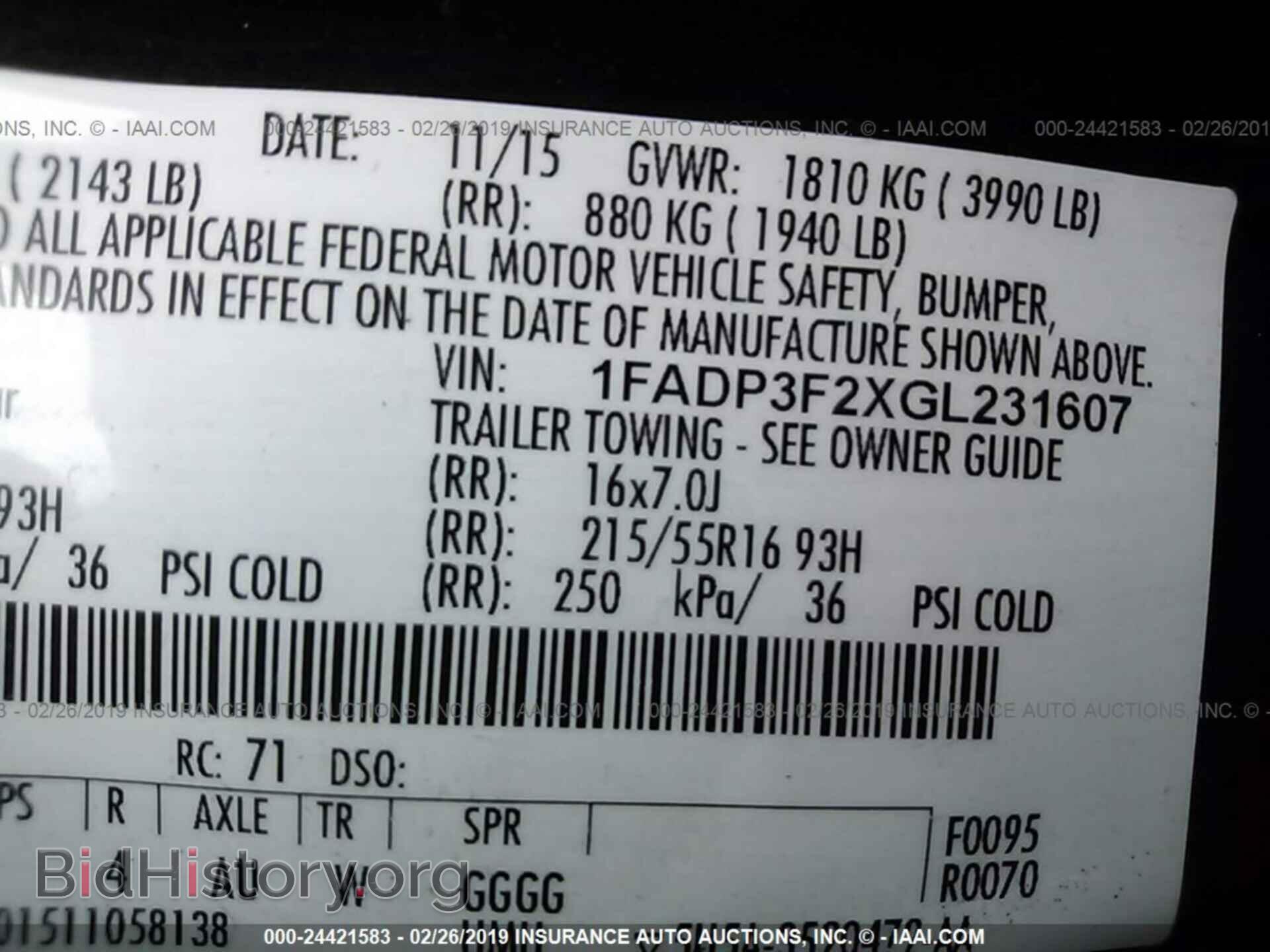 2016 FORD FOCUS - VIN: 1FADP3F2XGL231607 - Photo 9