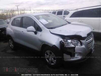 2015 Chevrolet TRAX, серебристый — VIN KL7CJKSB7FB184562, IAAI