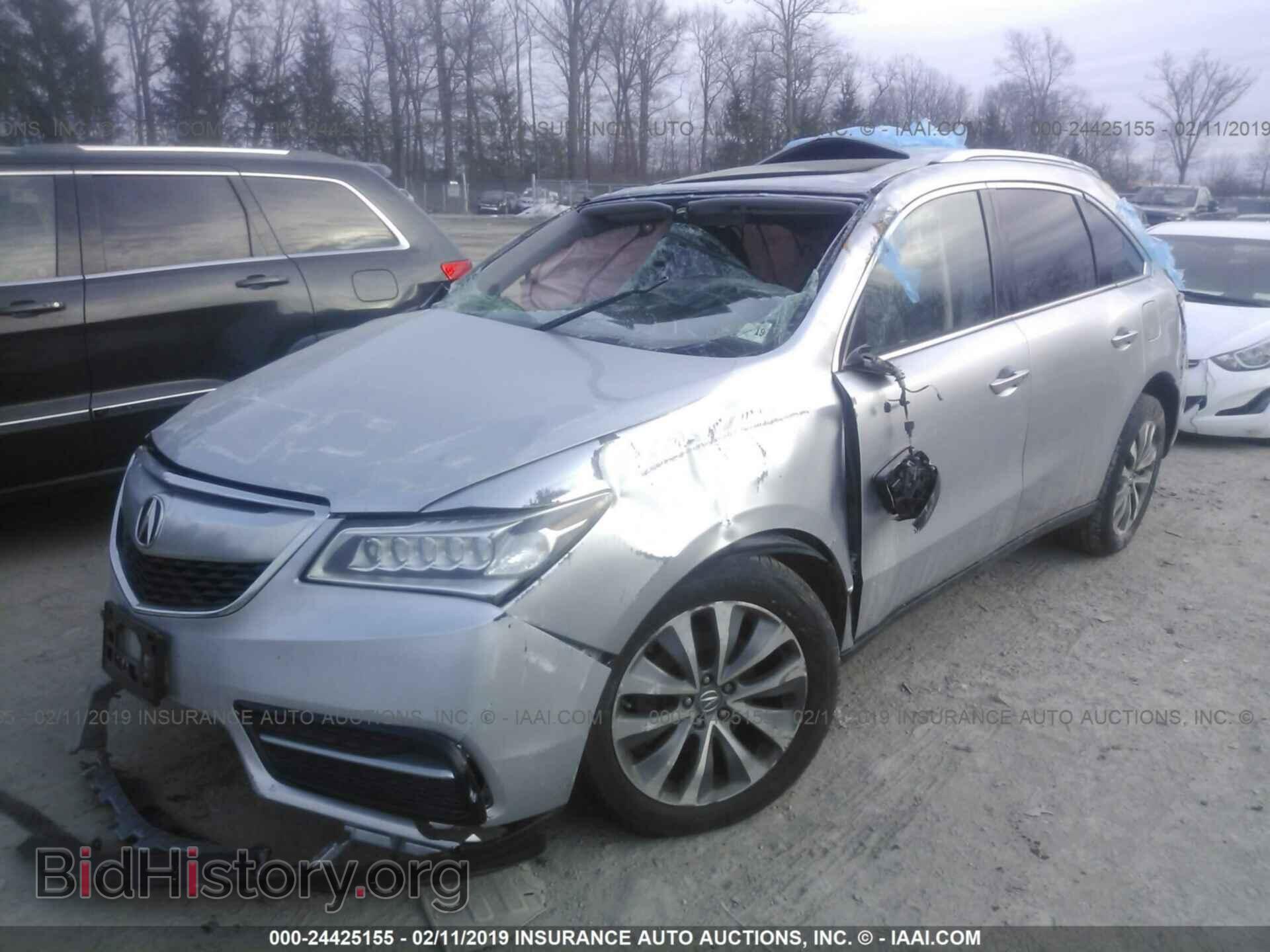 2014 ACURA MDX - VIN: 5FRYD4H48EB024222 - Фото 2