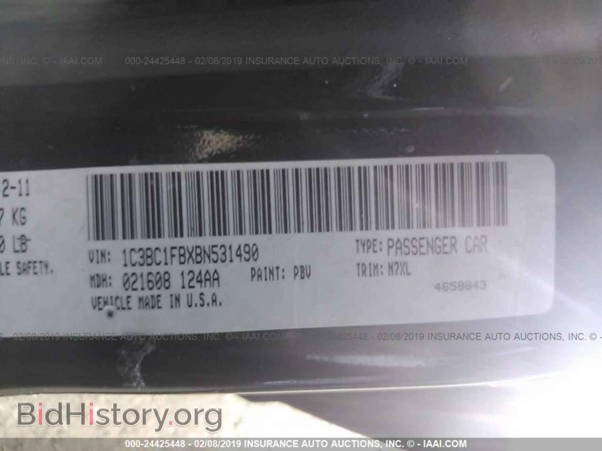 2011 CHRYSLER 200 - VIN: 1C3BC1FBXBN531490 - Фото 9