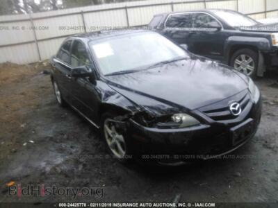2007 Mazda 6 S, черный — VIN 1YVHP80D875M07684, IAAI