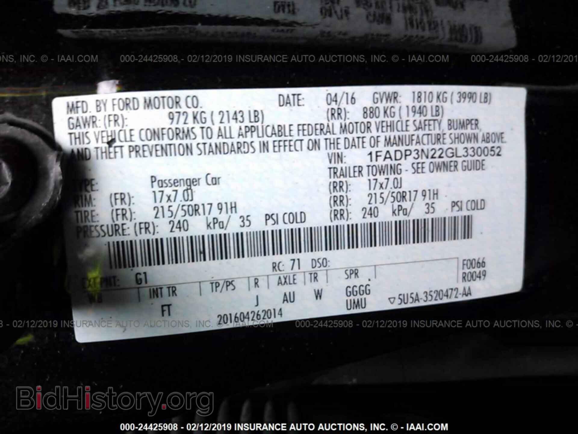 2016 FORD FOCUS - VIN: 1FADP3N22GL330052 - Photo 9
