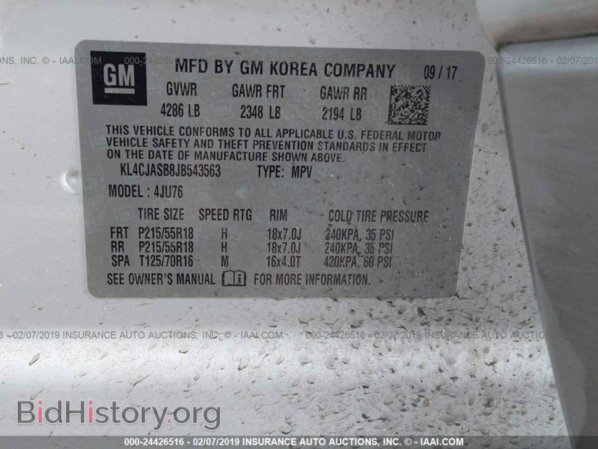 2018 BUICK ENCORE - VIN: KL4CJASB8JB543563 - Фото 9