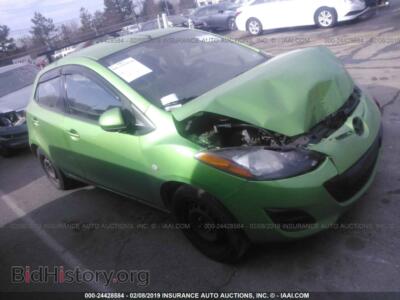 2012 Mazda MAZDA2, зеленый — VIN JM1DE1KZ9C0151010, IAAI