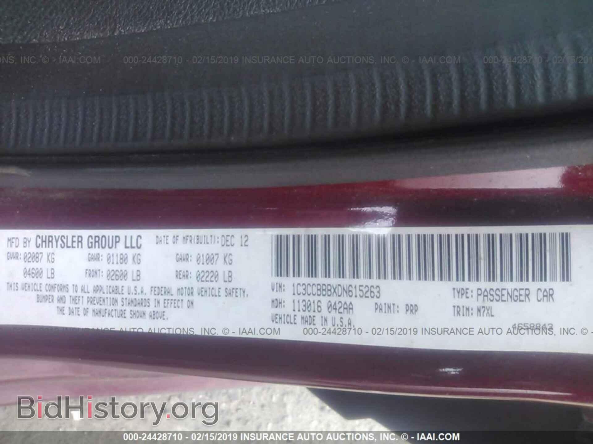 2013 CHRYSLER 200 - VIN: 1C3CCBBBXDN615263 - Photo 9