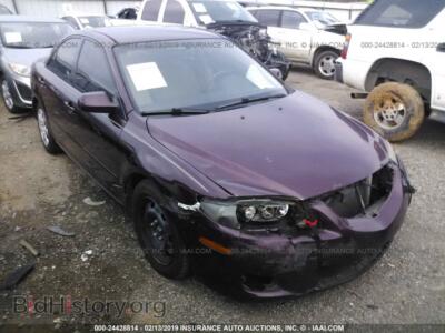 2006 Mazda 6, maroon — VIN 1YVFP80C765M48367, IAAI