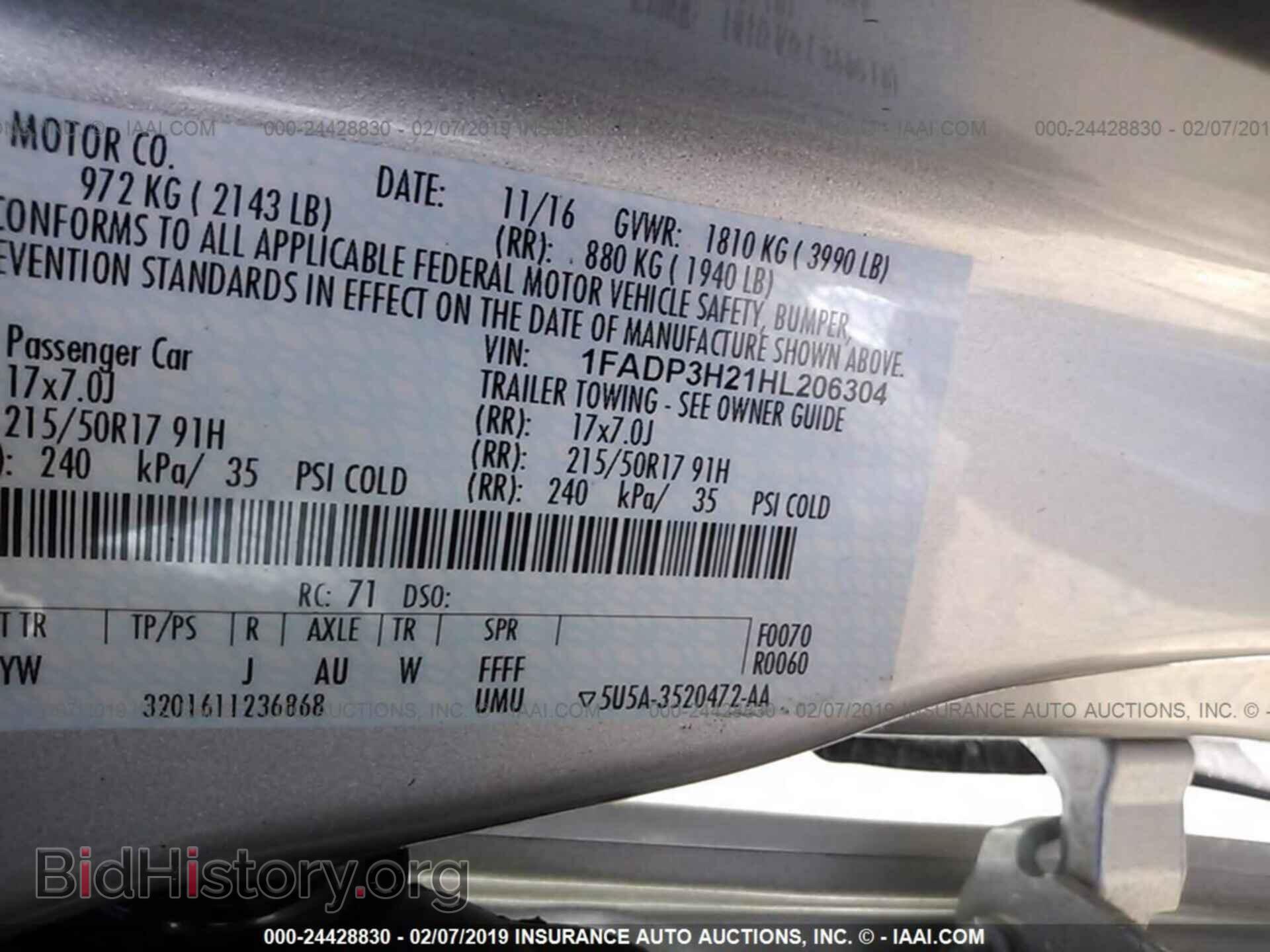 2017 FORD FOCUS - VIN: 1FADP3H21HL206304 - Photo 9