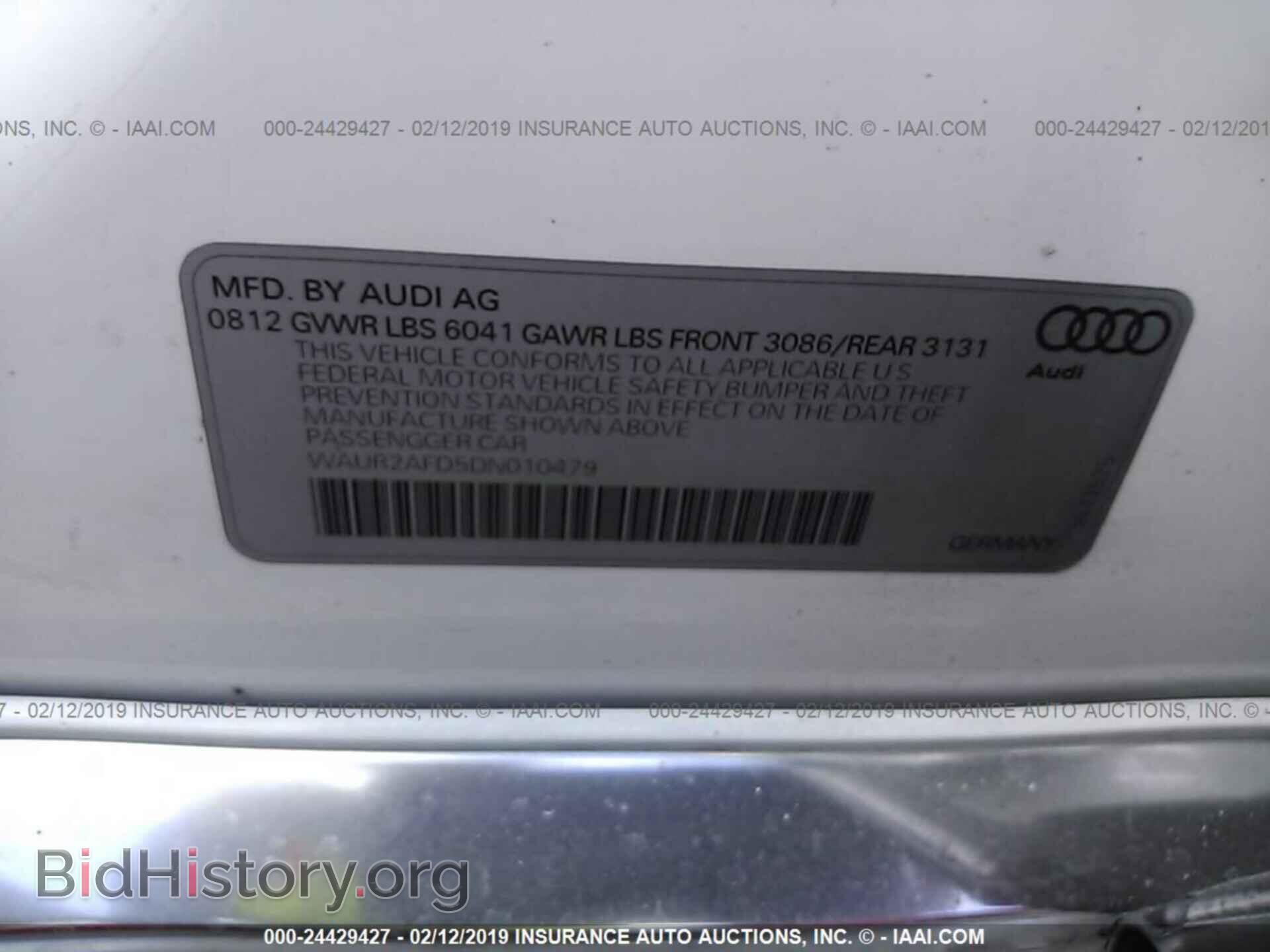 2013 AUDI A8 - VIN: WAUR2AFD5DN010479 - Photo 9