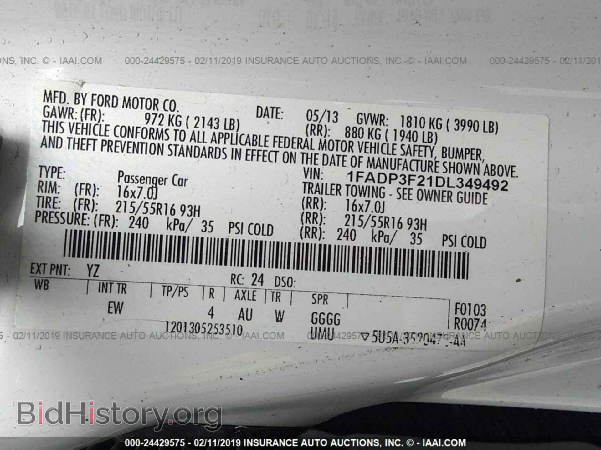 2013 FORD FOCUS - VIN: 1FADP3F21DL349492 - Photo 9