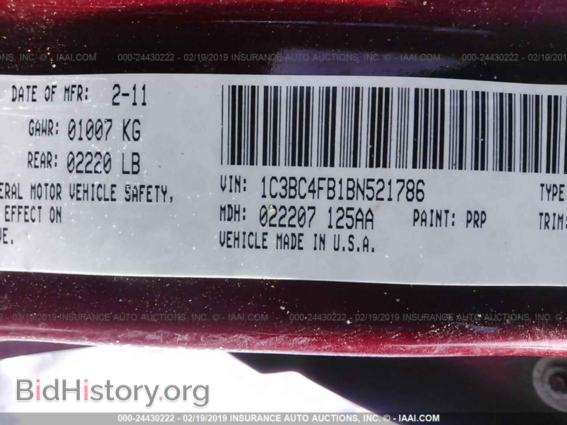 2011 CHRYSLER 200 - VIN: 1C3BC4FB1BN521786 - Фото 9