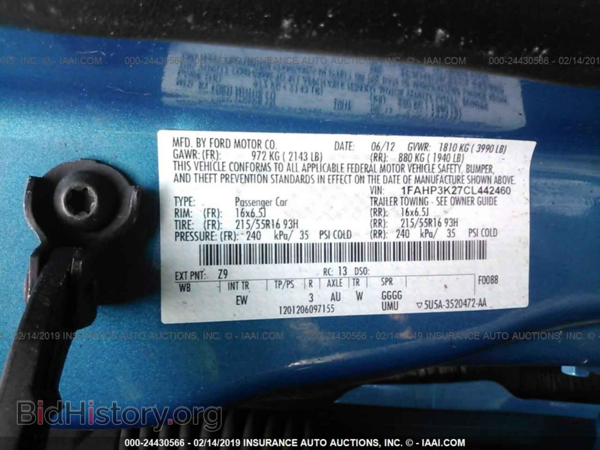 2012 FORD FOCUS - VIN: 1FAHP3K27CL442460 - Photo 9