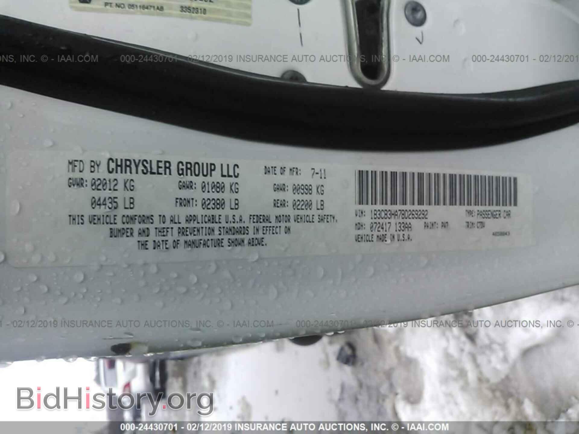 2011 DODGE CALIBER - VIN: 1B3CB3HA7BD269292 - Photo 9