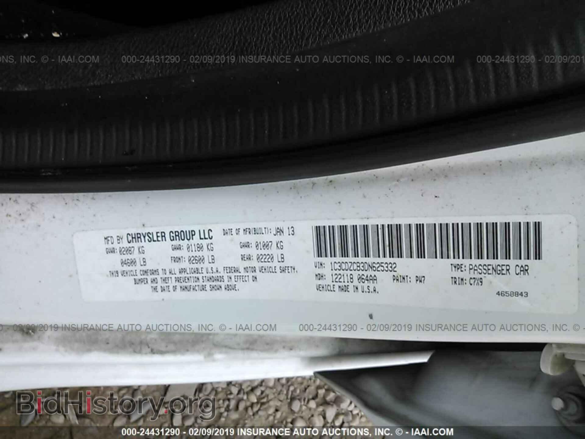 2013 DODGE AVENGER - VIN: 1C3CDZCB3DN625332 - Фото 9