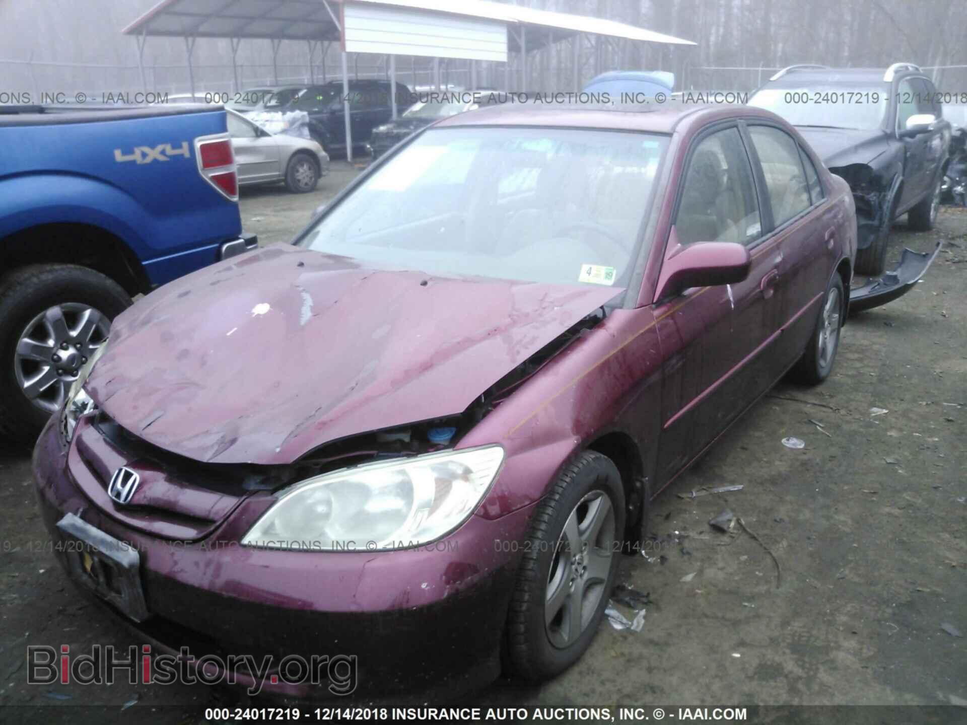 2005 HONDA CIVIC - VIN: 2HGES26745H570023 - Фото 2