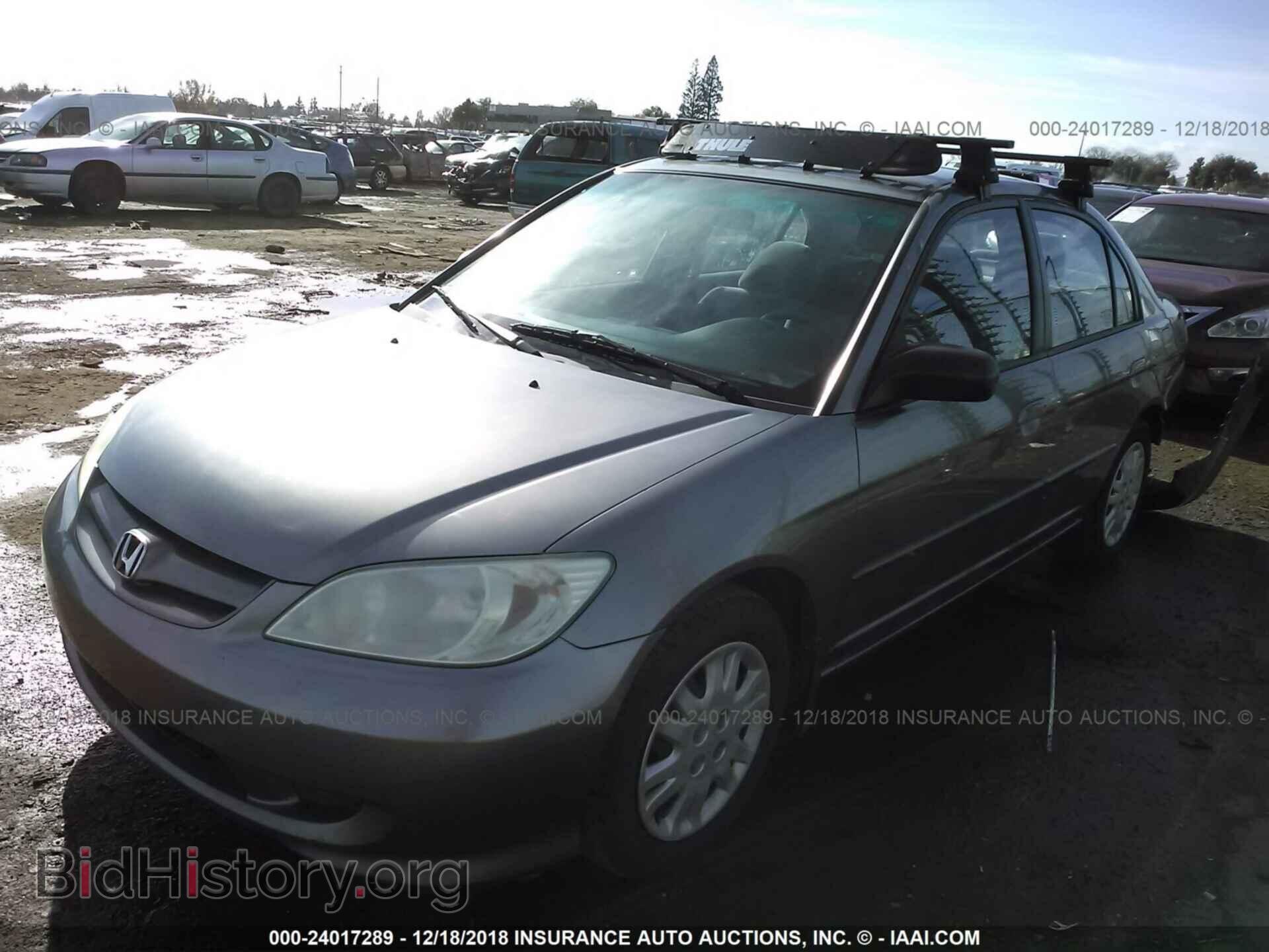 2005 HONDA CIVIC - VIN: 2HGES156X5H620846 - Фото 2