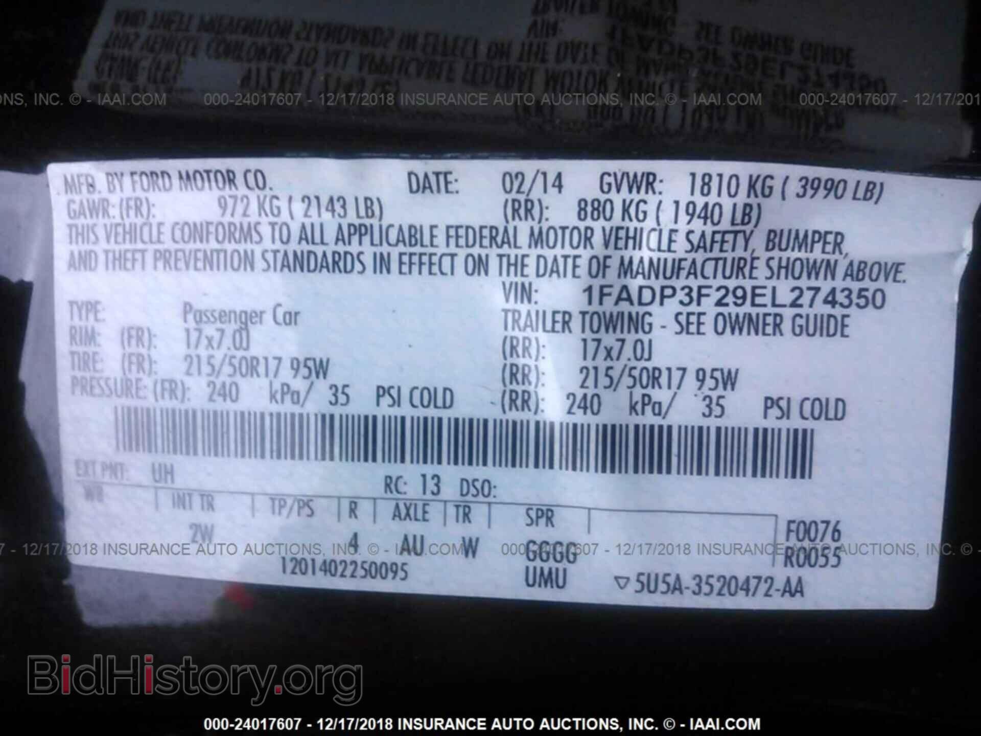 2014 FORD FOCUS - VIN: 1FADP3F29EL274350 - Photo 9