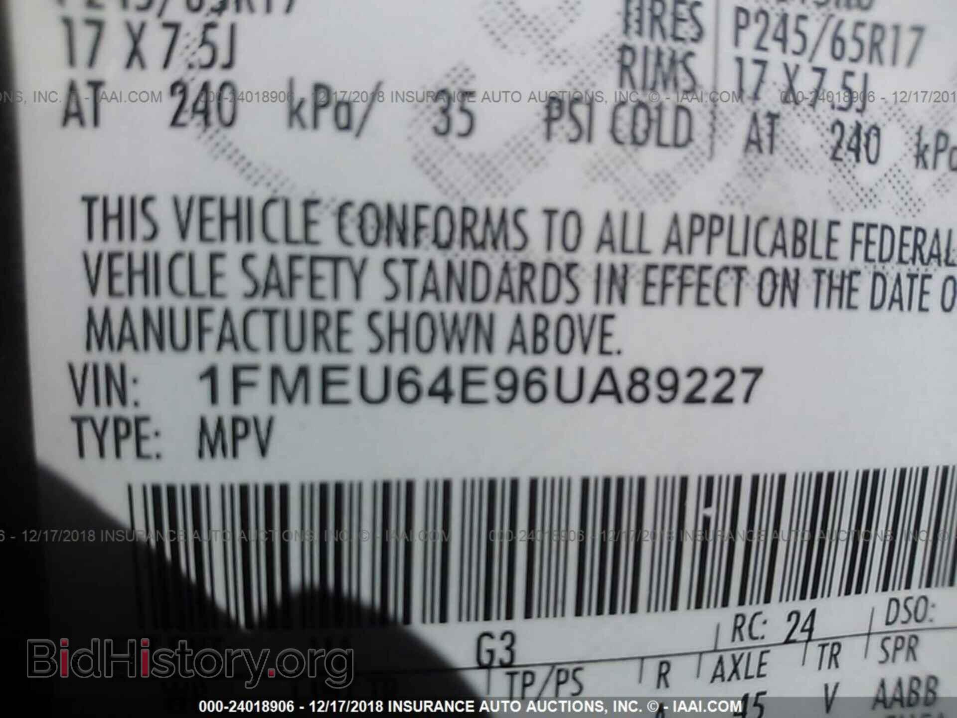 2006 FORD EXPLORER - VIN: 1FMEU64E96UA89227 - Фото 9