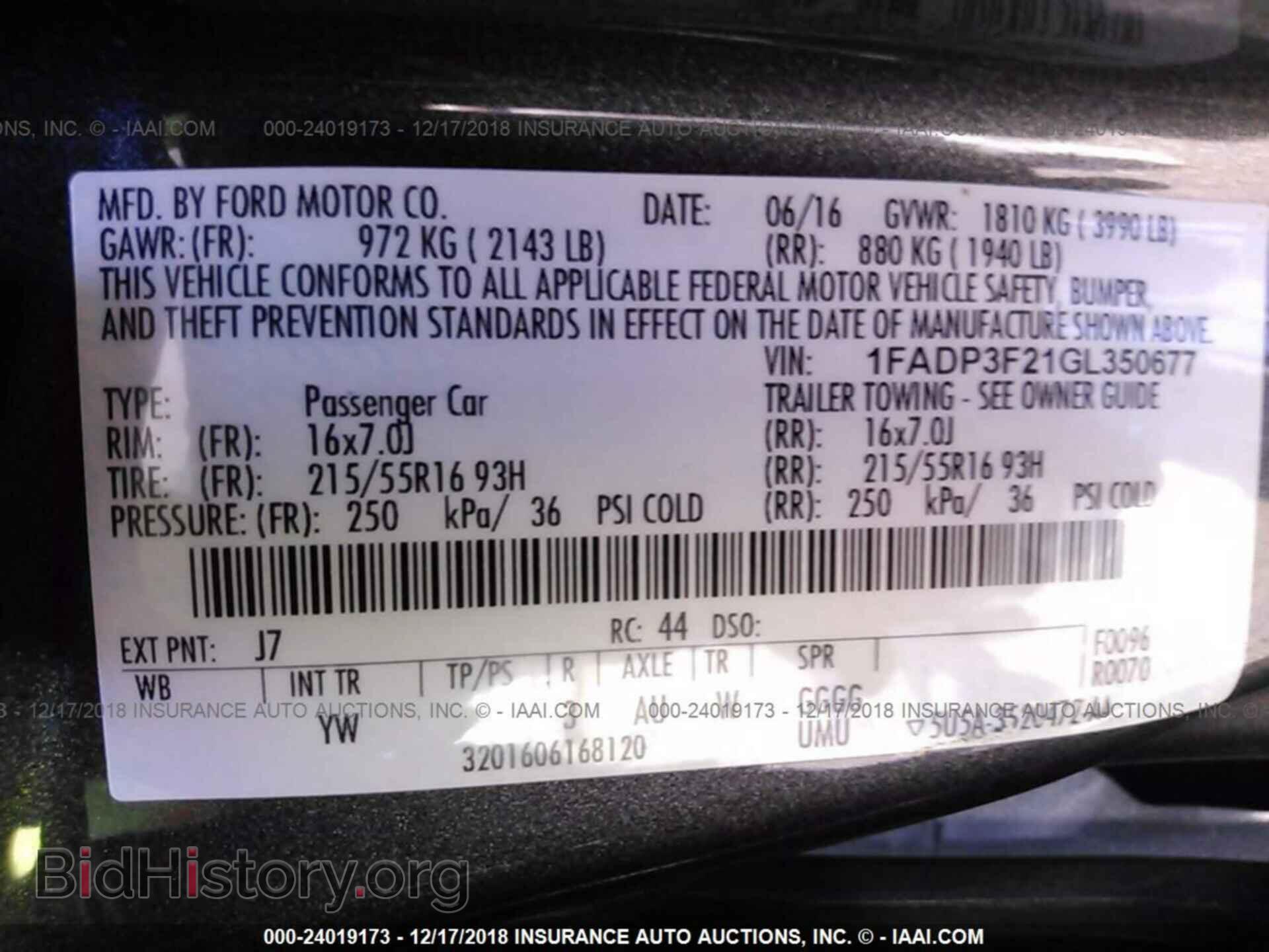 2016 FORD FOCUS - VIN: 1FADP3F21GL350677 - Фото 9
