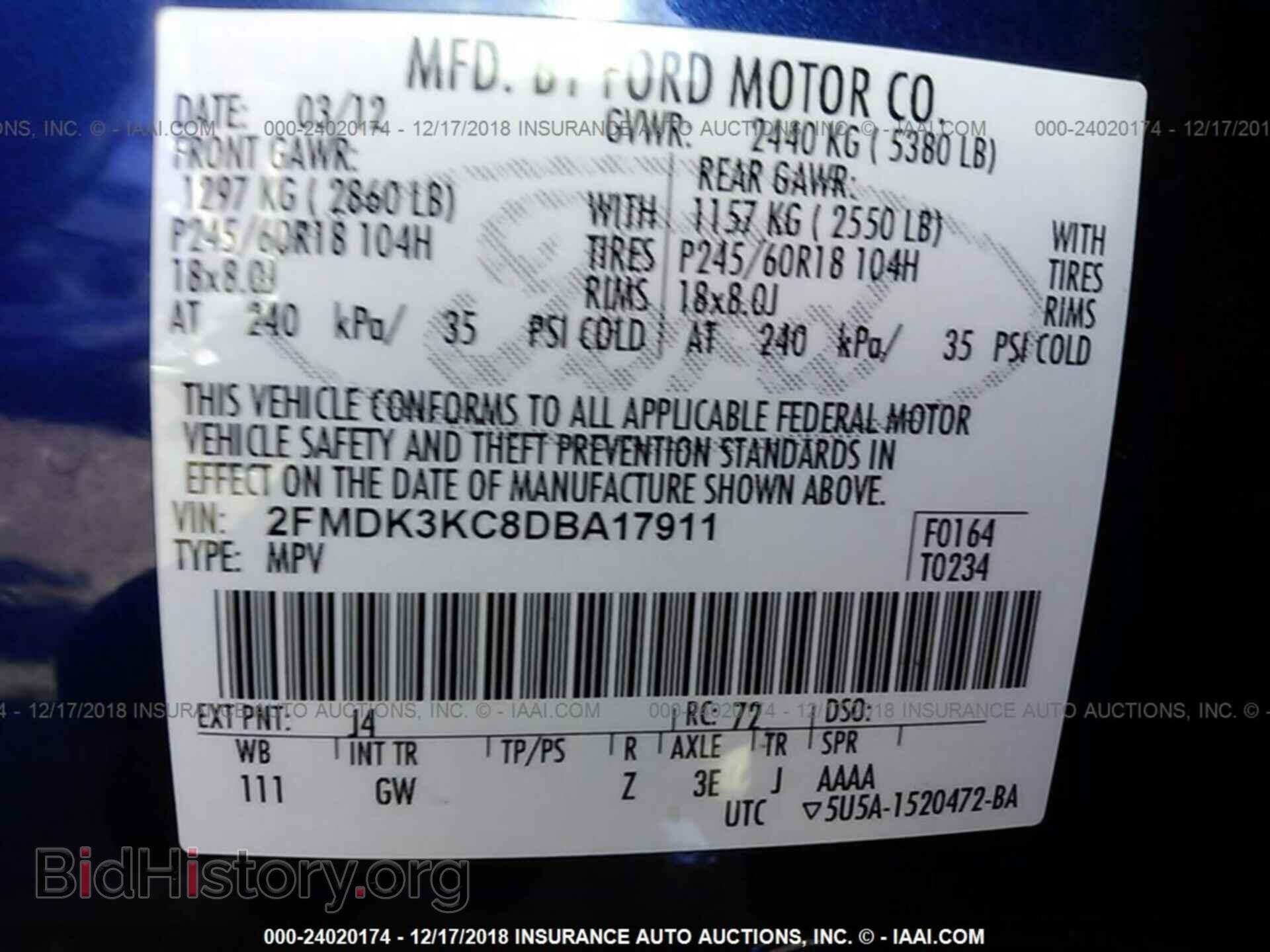 2013 FORD EDGE - VIN: 2FMDK3KC8DBA17911 - Photo 9