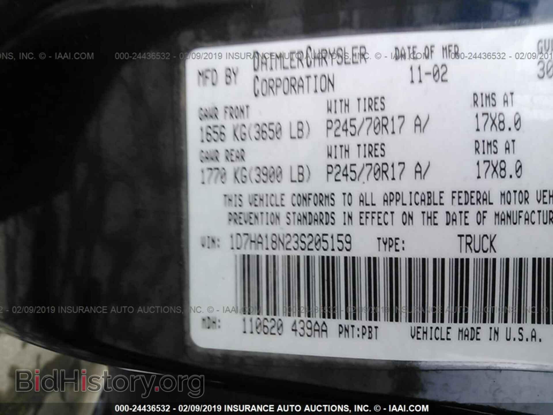 2003 DODGE RAM 1500 - VIN: 1D7HA18N23S205159 - Photo 9